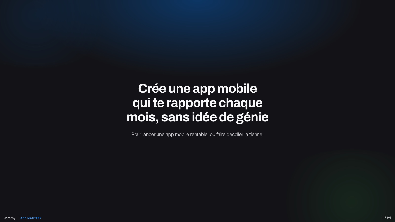 Aperçu de la présentation du webinaire